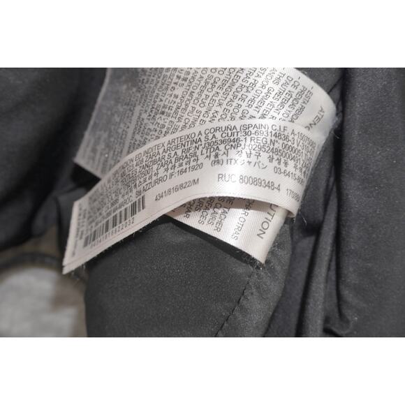 Zara Faux Leather Cropped Moto Jacket Olive Zip Pockets Women’s Size M - Picture 5 of 8